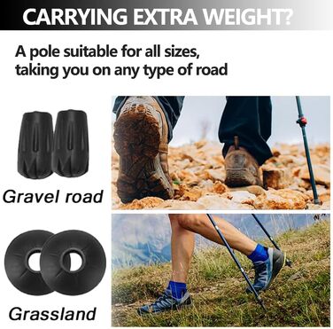 Тrekking-стійки для ходьби, телескопічні, регульовані 110-125 см, складні, легкі