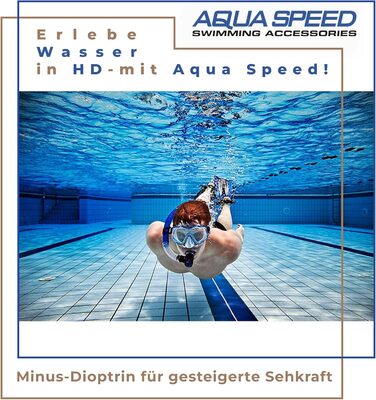 Дайвінг-маска Aqua Speed OPTIC PRO з оптичними лінзами під індивідуальну діоптрійність, для підводного плавання