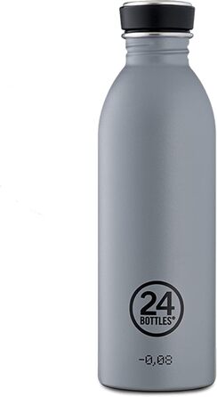 24Bottles Urban - Екологічна пляшка для води 500 мл, ультралегка, із нержавіючої сталі, BPA-free, герметична кришка, не термос, Formal Grey