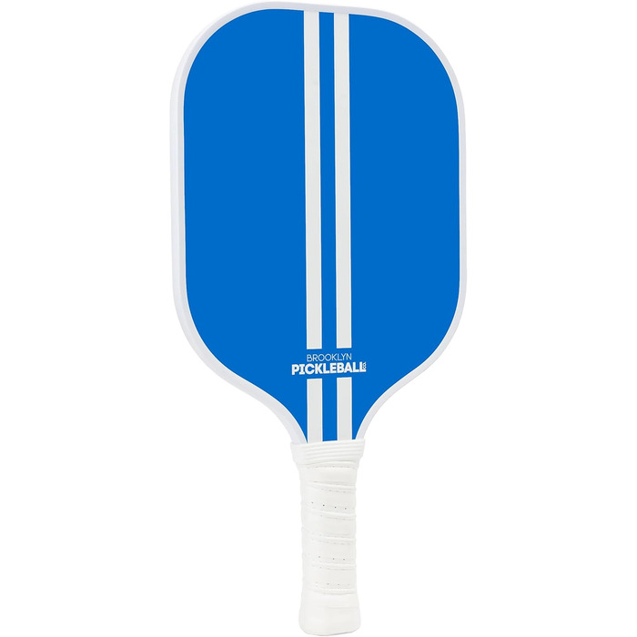 Паддл для піклболу Brooklyn Pickleball Co. | Вуглеволокно | Компактне ядро | Нековзний руків'я | Одиночний | Білий (Синій)