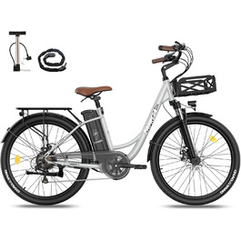Електровелосипед Fafrees F26 Lasting 26 дюймів, 250W, 36V 20.3Ah, до 200 км, для чоловіків і жінок, навантаження 120 кг, 7 швидкостей