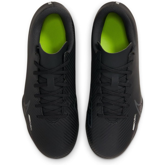 Дитячі футбольні бутси Nike Mercurial Vapor 15 Club FG/MG, 38 EU, чорний/сірий/білий/жовтий