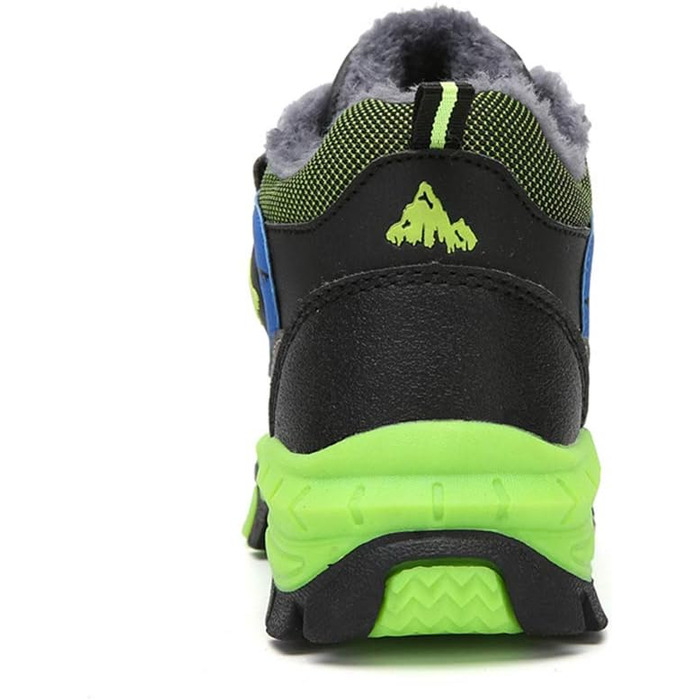 Зимові дитячі черевики для хлопчика: трекінгові, туристичні, водонепроникні, розмір 30-40 EU, зелені
