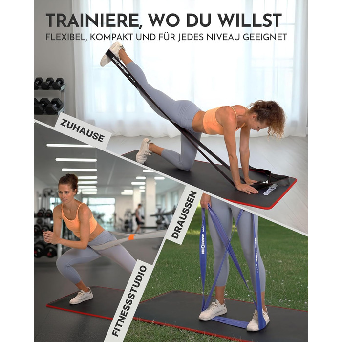 Стрічка для гімнастики NEOLYMP: екологічна, міцна, регульована – фітнес-стрічка, Powerband