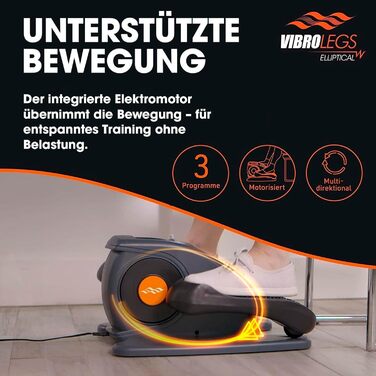 Електричний еліптичний тренажер Vibro Legs для дому - кардіо тренажер для ніг, що покращує кровообіг та фітнес, тихий