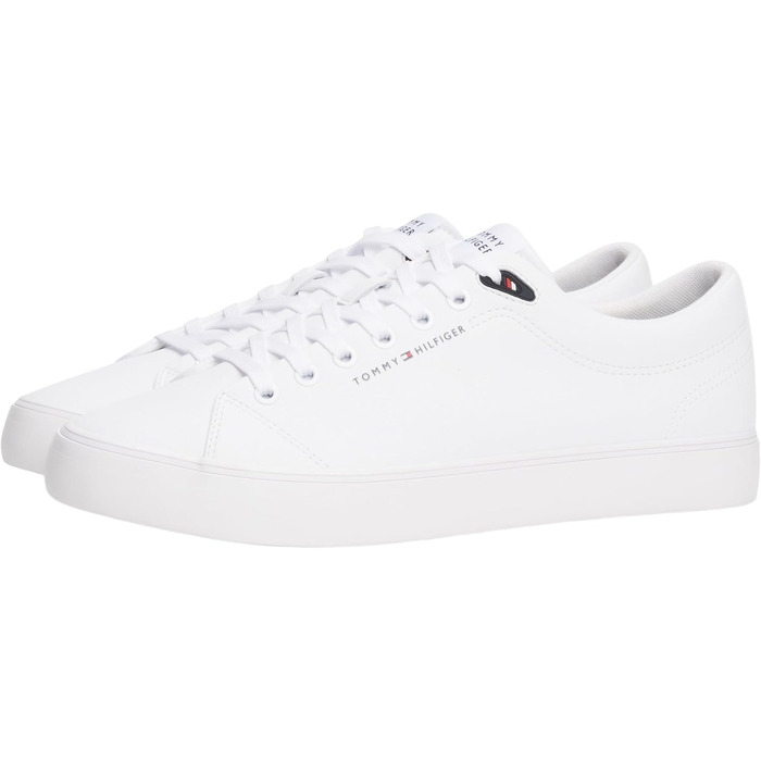 Чоловічі шкіряні кеди Tommy Hilfiger Th Hi Vulc Core Low LTH Ii ESS білі, розмір 44 EU