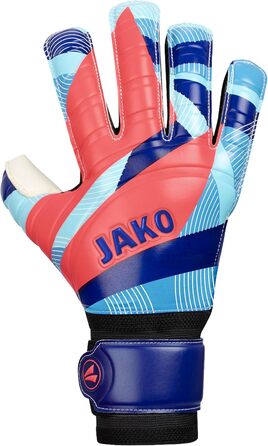 Воротарські рукавички JAKO River Basic RC Protection, Navy/SkyBlue/Coral, розмір 12