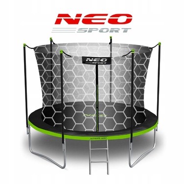 Садовий батут Neo-Sport 8ft/252см із внутрішньою сіткою та драбиною