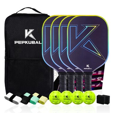 Набір для піклболу: ракетки та лопатки з фібергласовою поверхнею, для чоловіків та жінок