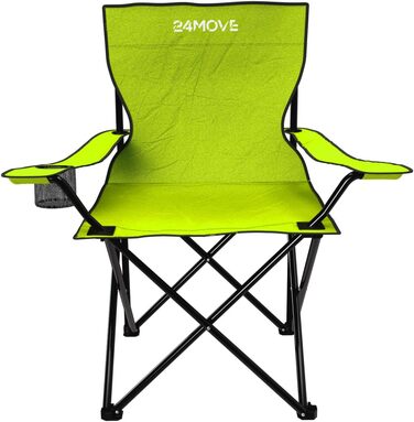 Складний стілець 24MOVE® для риболовлі, кемпінгу та відпочинку на природі - рибальський стілець, туристичний стілець, садова меблі, зелений