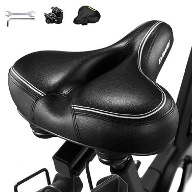 DAWAY C30 Комфортне велике сідло для велосипеда - сумісне з походами, тренуваннями, гірськими та шосейними велосипедами. Заміна великого велосипедного сідла з подушкою Memory Foam для чоловіків та жінок (еластомерні пружини)