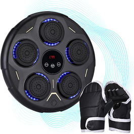 Музичний бокс-машина NK із кріпленням на стіну та Bluetooth, 9 режимів тренувань і 9 швидкостей, LCD-екран, LED-підсвітка, для дорослих і підлітків (43x43x7,5 см)