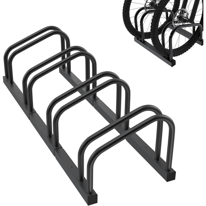 Підставка для велосипедів на 6 велосипедів FIVMEN: настінний та підлоговий монтаж, 37 см між колесами, для MTB, шосе, 30-65 мм шини