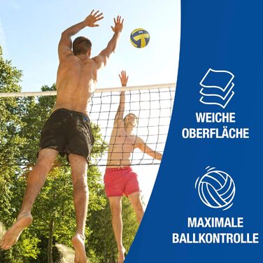 Волейбольний м'яч NAJATO Sports – Міцний пляжний волейбольний м'яч розміру 5 – Для гри на відкритому повітрі та в приміщенні, жовтого та синього кольорів