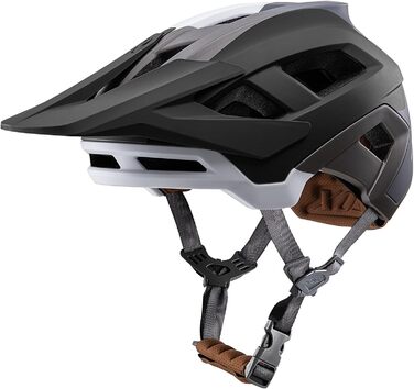 Шолом для гірського велосипеда/MTB/E-bike: регульований, чорно-сірий, 54-61 см