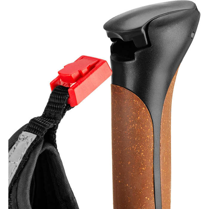 Трекінгові палиці для скандинавської ходьби Nordic Walking, ультралегкі односекційні палиці з гумовими наконечниками для жінок та чоловіків (Чорний, 110/115 см)