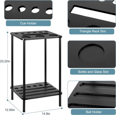 Стійка для більярдних київ Bodenständer на 6 київ, бамбук (чорний)