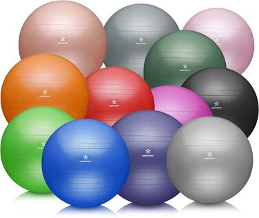 Фітбол BODYMATE 65 см: для фітнесу, йоги, офісного використання. В комплекті насос та E-book