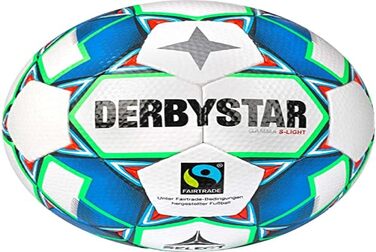 Футбольний м'яч Derbystar Gamma для юнаків, розмір 3, біло-синьо-зелений, унісекс