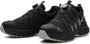 Чоловічі та жіночі робочі черевики з металевим носком, зручні та дихаючі, широка колодка, гумова підошва, сірі, 42 EU