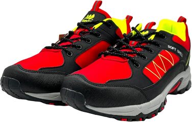 Чоловічі та жіночі трекінгові черевики Softshell для хайкінгу та трейлраннінгу (44 EU, Чорний, Червоний, Зелений)
