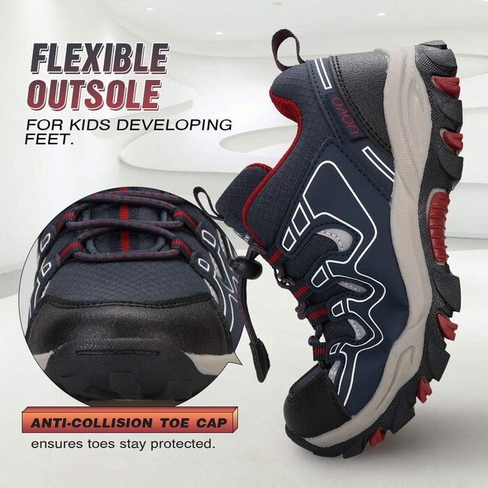 Дитячі трекінгові кросівки UOVO для активного відпочинку, спорту та туризму. Синій колір, розмір 30