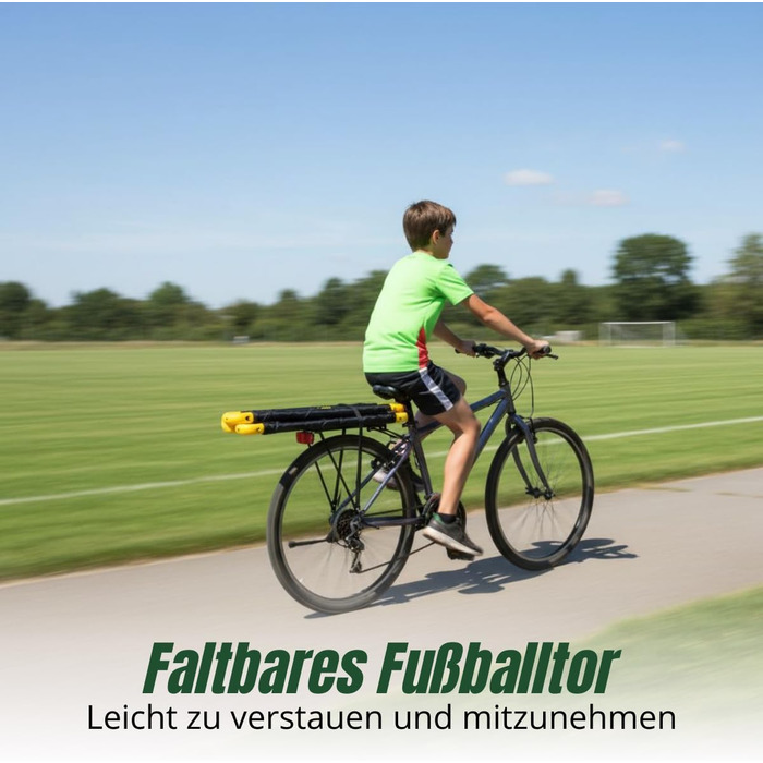 Ворота для футболу Umbro 90x59x61 см, складані, металеві, чорно-жовті, для дітей та дорослих, для тренувань вдома та на вулиці