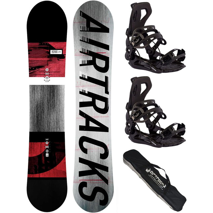 Чоловічий комплект для сноуборду Airtracks Waves Camber Extra Wide 159 см з кріпленням Master Fastec і чохлом