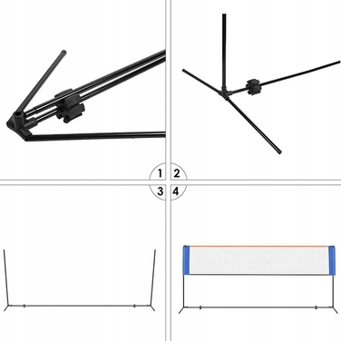 Універсальний набір сітки для волейболу, бадмінтона та тенісу, портативна, регульована, 310 x 225 см