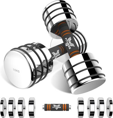 Регульовані гантелі Dskeuzeew: набір сталевих гантелей 5/7.5/10 кг з пінопластовими ручками для дому
