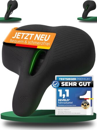 Велосипедне сідло MIVELO Comfort PRO з меморі піною, дихаюче, зручне та ергономічне, для чоловіків і жінок, для міських велосипедів