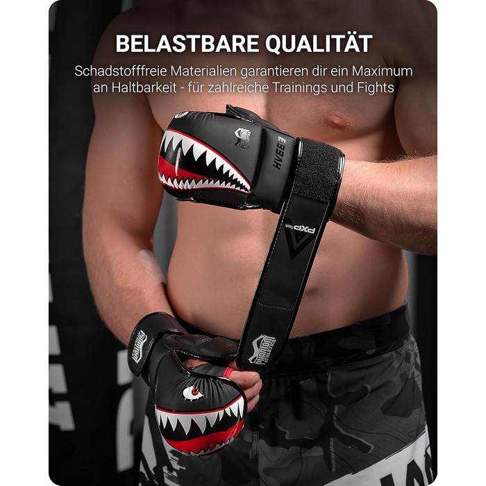 Рукавички боксерські Phantom MMA Apex | Професійні рукавички для спарингу, бою, боксу, фріфайту Fight Squad - Чорні L-XL