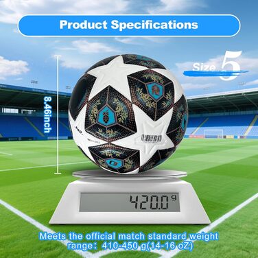 М'яч футбольний розмір 5, подарунок для хлопчика, фаната футболу. Шкіряний футбольний м'яч з насосом.