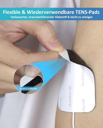 Апарат TENS/EMS Comfytemp K6106 з 4 каналами та 8 електродами для терапії болю та масажу