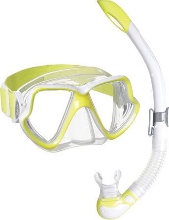 Набір для підводного плавання Mares Aquazone Combo Wahoo Neon: маска і трубка для дорослих, унісекс, жовтий колір