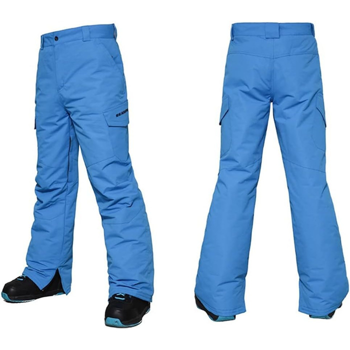 Чоловічий зимовий костюм для сноубордингу та катання на лижах, водонепроникний, вітронепроникний, теплий, для походів та скелелазіння, розмір L, колір блакитний