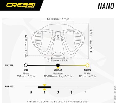 Cressi чоловіча маска для дайвінгу Nano прозора/синя