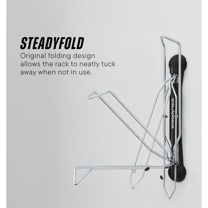 Тримач для велосипеда на стіну Steadyrack Classic Rack - Хромований, вертикальне зберігання