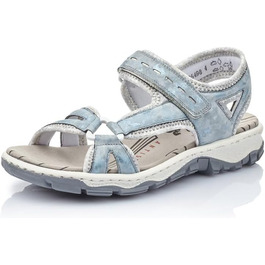 Жіночі сандалії Rieker 68879, блакитні, розмір 38 EU, вузька колодка