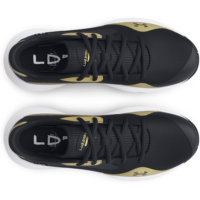 Кросівки баскетбольні чоловічі Under Armour UA Lockdown 7 Low, 48.5 EU, чорний/металевий золотий/чорний