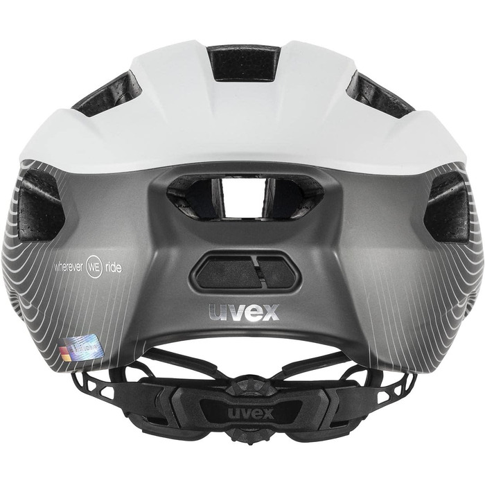 Жіночий велосипедний шолом uvex rise cc Women's Edition, біло-сірий, розмір 56-59 см, індивідуальне регулювання, вентиляція