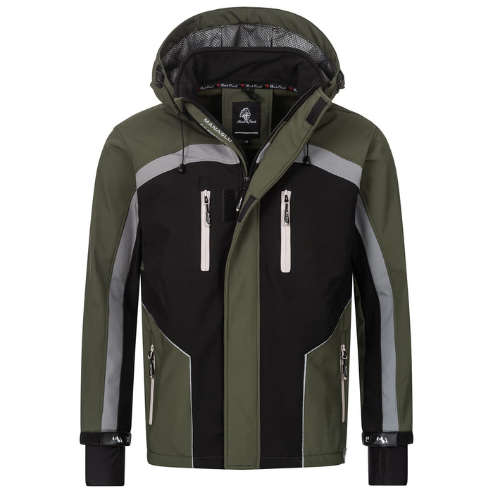 Чоловіча куртка-софтшелл Rock Creek Outdoor H-311, темно-зелена, розмір 4XL