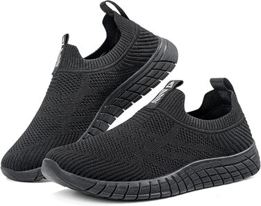 Чоловічі сліпони без шнурівки: зручні кросівки для спорту та повсякденного носіння (40 EU, чорний)