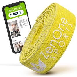 Спортивні фітнес-гумки ZenOne Sports® - стрічки опору з тканини (6 рівнів) з інструкцією для тренувань. Ідеально для силових тренувань, розминки та багато іншого. Гумка опору 3 Medium (Жовтий)