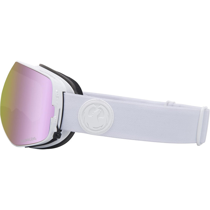 Маска для сноуборду Dragon X2s White Out з лінзами Lumalens Pink Ion та додатковою лінзою Whiteout, біла, преміум якість