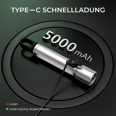 Ліхтарик LED акумуляторний 500000 люмен XHP90.2, надяскравий, з зумом, водонепроникний IPX7, для кемпінгу, туризму, аварійних ситуацій (сріблястий)