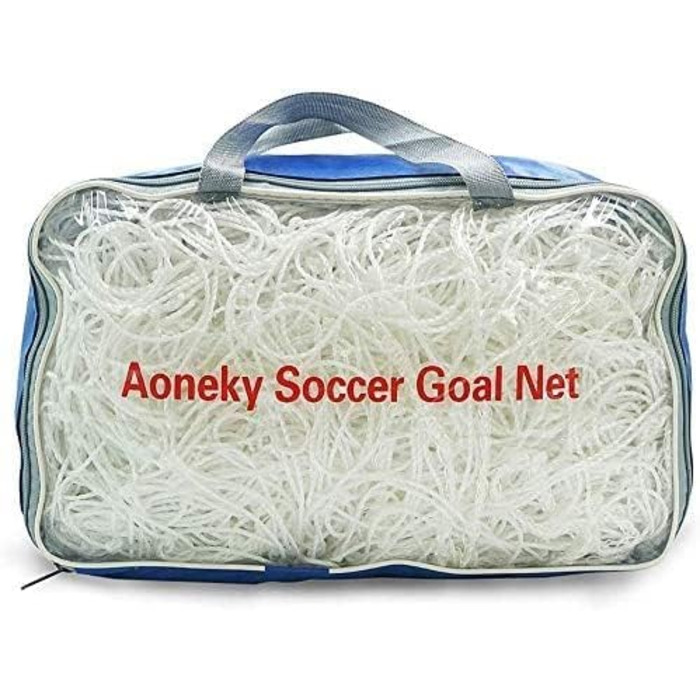 Сітка для футбольних воріт Aoneky 7,3x2,4/4,9x2,1/3,6x1,8/3x2/2,4x1,8/1,8x1,2 м, змінна, аксесуар для тренувань, без воріт, 2мм, біла