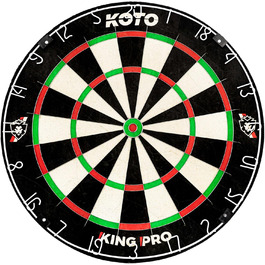 Професійна дартс-мішень KOTO King Pro, офіційний турнірний розмір, африканський сизаль і щетина, тонкий дріт, безскобочна конструкція
