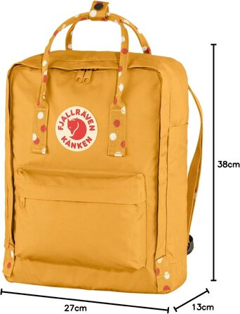 Рюкзак Fjällräven Kånken унісекс, універсальний розмір, охра-конфеті, оригінальний шведський дизайн