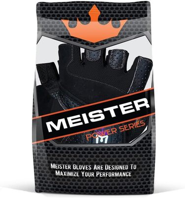 Рукавички для важкої атлетики Meiter Fit Grip з Amara-шкірою (Чорний, XS)